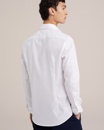 WE Fashion Slim fit Button Up Shirt in White