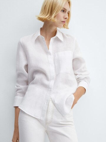 MANGO Blouse 'LINO' in White: front