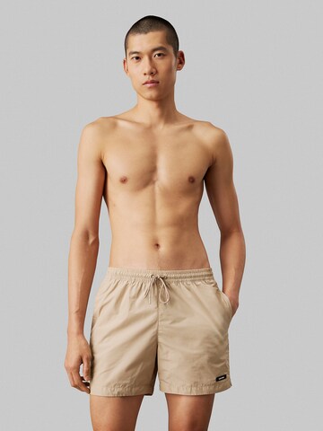 Calvin Klein Swimwear Badeshorts 'Essentials' in Beige: Vorderseite