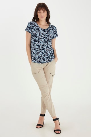 Fransa Shirt Fransa Damen Shirt mit Allover Print in Blau