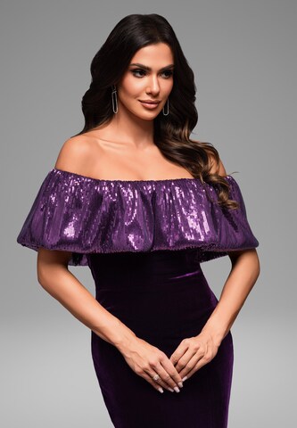 Ombre Evening dress 'Marcella' in Purple