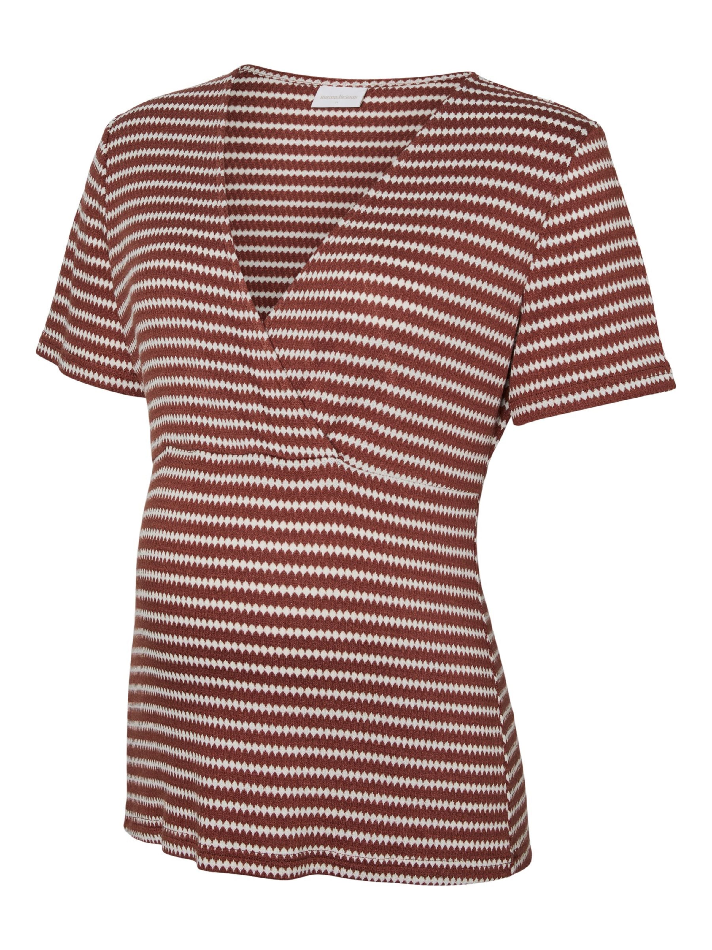 T-shirt MAMALICIOUS en marron : devant
