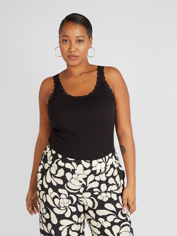ONLY Carmakoma Top 'XENA' in Schwarz: Vorderseite