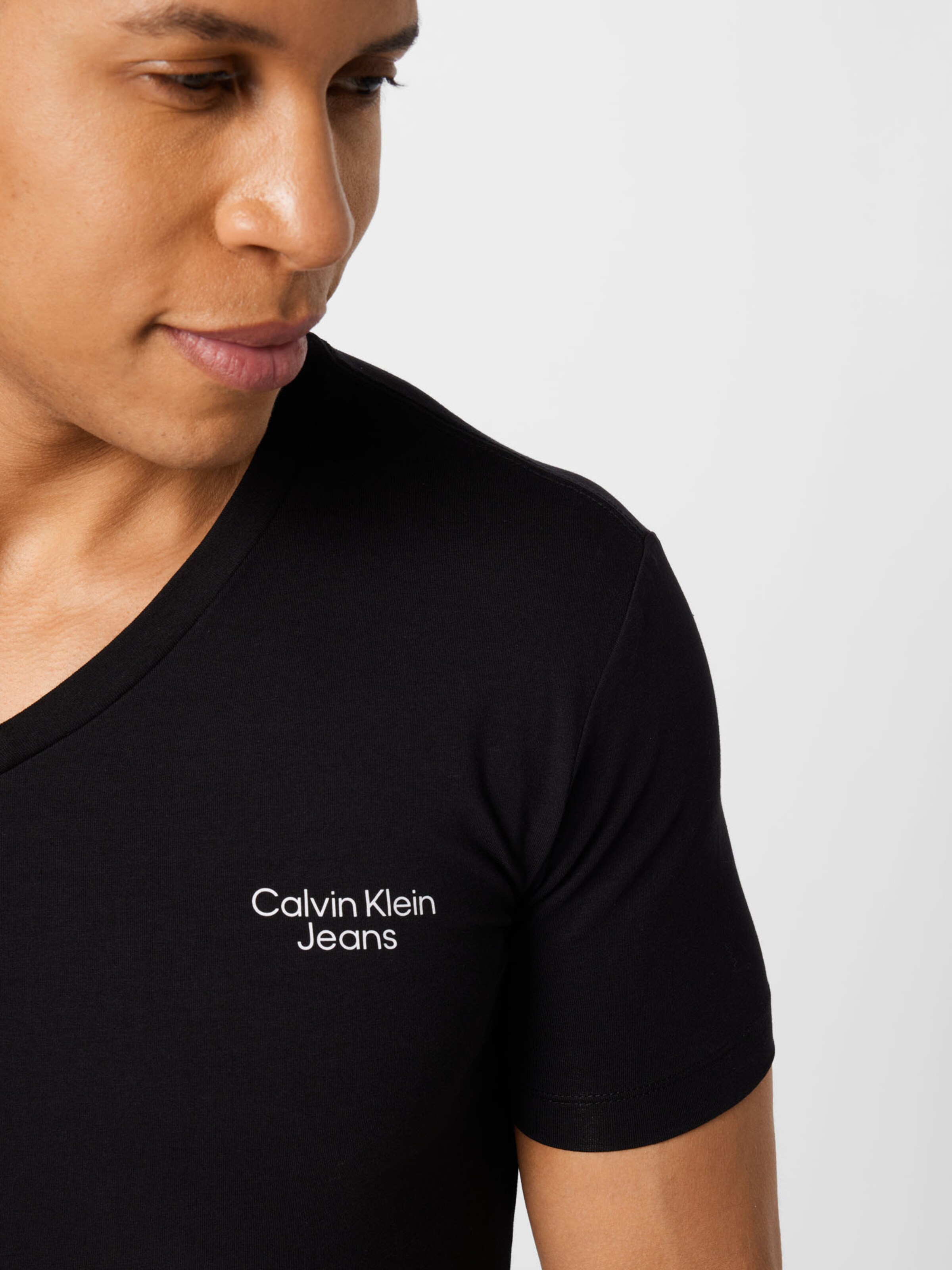 Männer Shirts Calvin Klein Jeans T-Shirt in Schwarz - AM89889 Männer Shirts Calvin Klein Jeans T-Shirt in Schwarz - AM89889