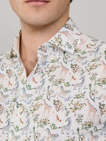 Hackett London Regular fit Overhemd 'Fauna' in Wit