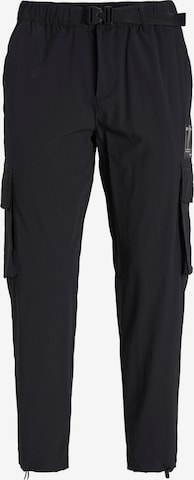 JACK & JONES Tapered Cargo Pants 'Bill Cullen' in Black: front