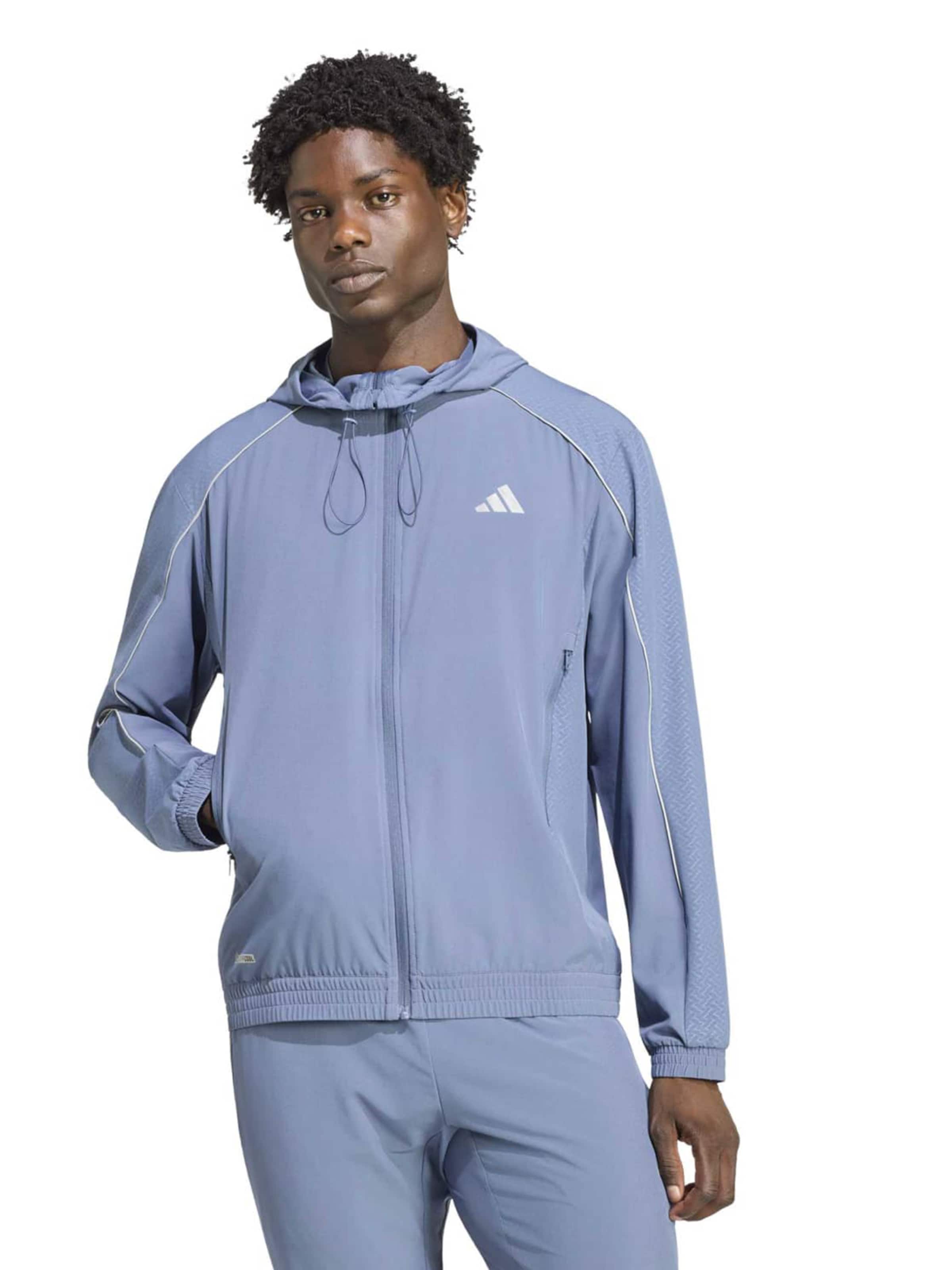 ADIDAS PERFORMANCE Trainingsjacke 'TECH APP' in Blau: Vorderseite