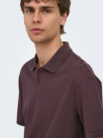 Only & Sons Poloshirt 'ONSBEN' in Lila