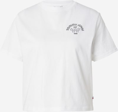 Tommy Jeans T-shirt 'RETRO SPORT 2' en noir / blanc, Vue avec produit