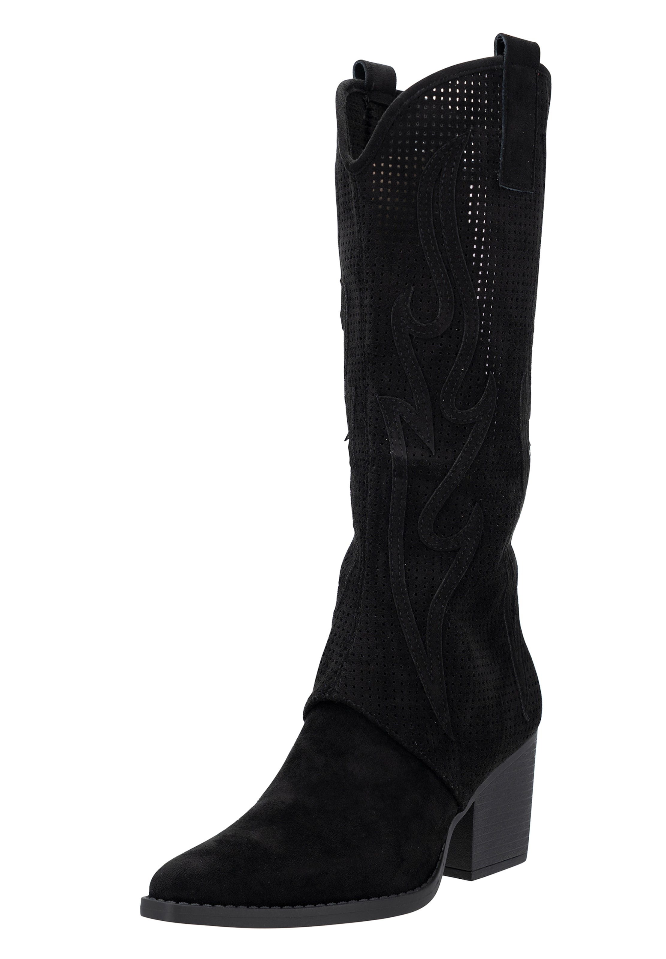 Salinyang Cowboy boot in Black: front