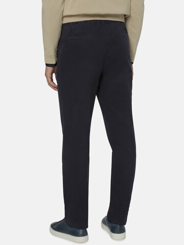 Boggi Milano Regular Pleat-Front Pants in Blue