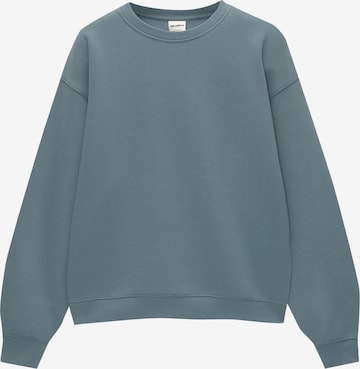 Pull&Bear Sweatshirt in Blue: front