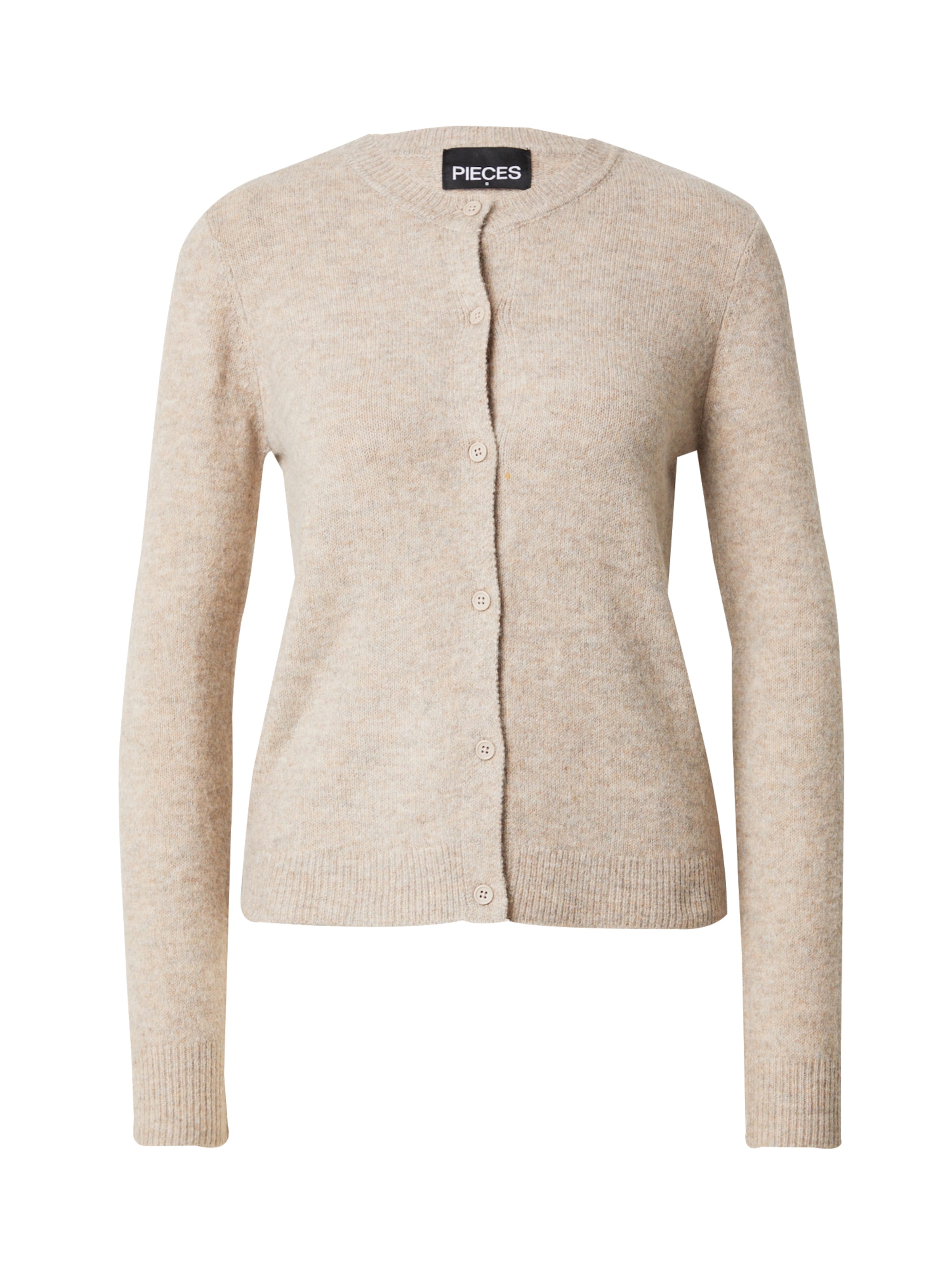 PIECES Knit cardigan in Grey: front