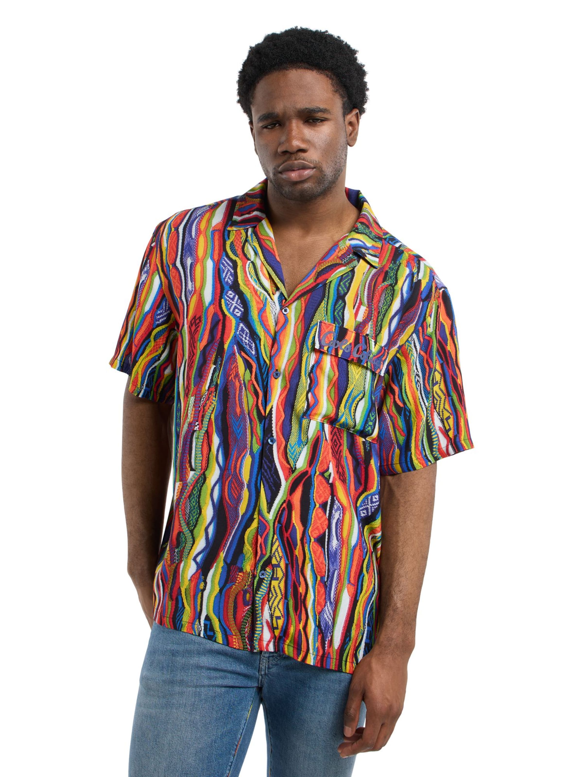 Coupe regular Chemise ' Federa ' Carlo Colucci en mélange de couleurs : devant