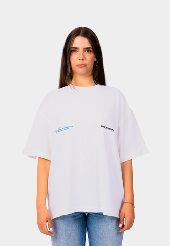 Prohibited - Camiseta 'Abstract' en blanco