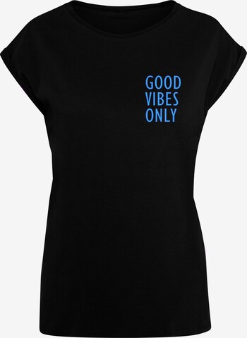 Maglietta 'Good Vibes Only' di Merchcode in nero: frontale