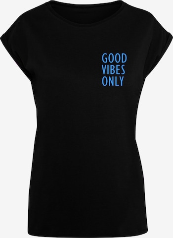 Merchcode T-Shirt 'Good Vibes Only' in Schwarz: predná strana