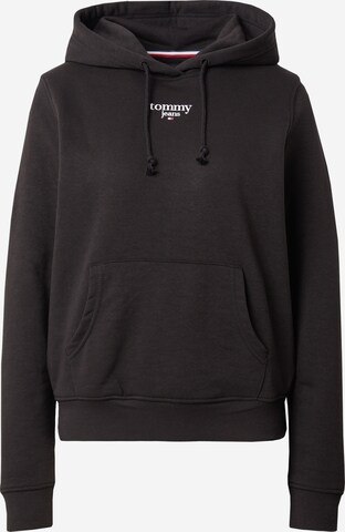 Tommy Jeans Sweatshirt 'ESSENTIAL' in Black: front