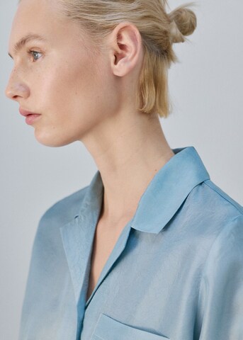 MANGO Pajama Shirt 'Habi' in Blue