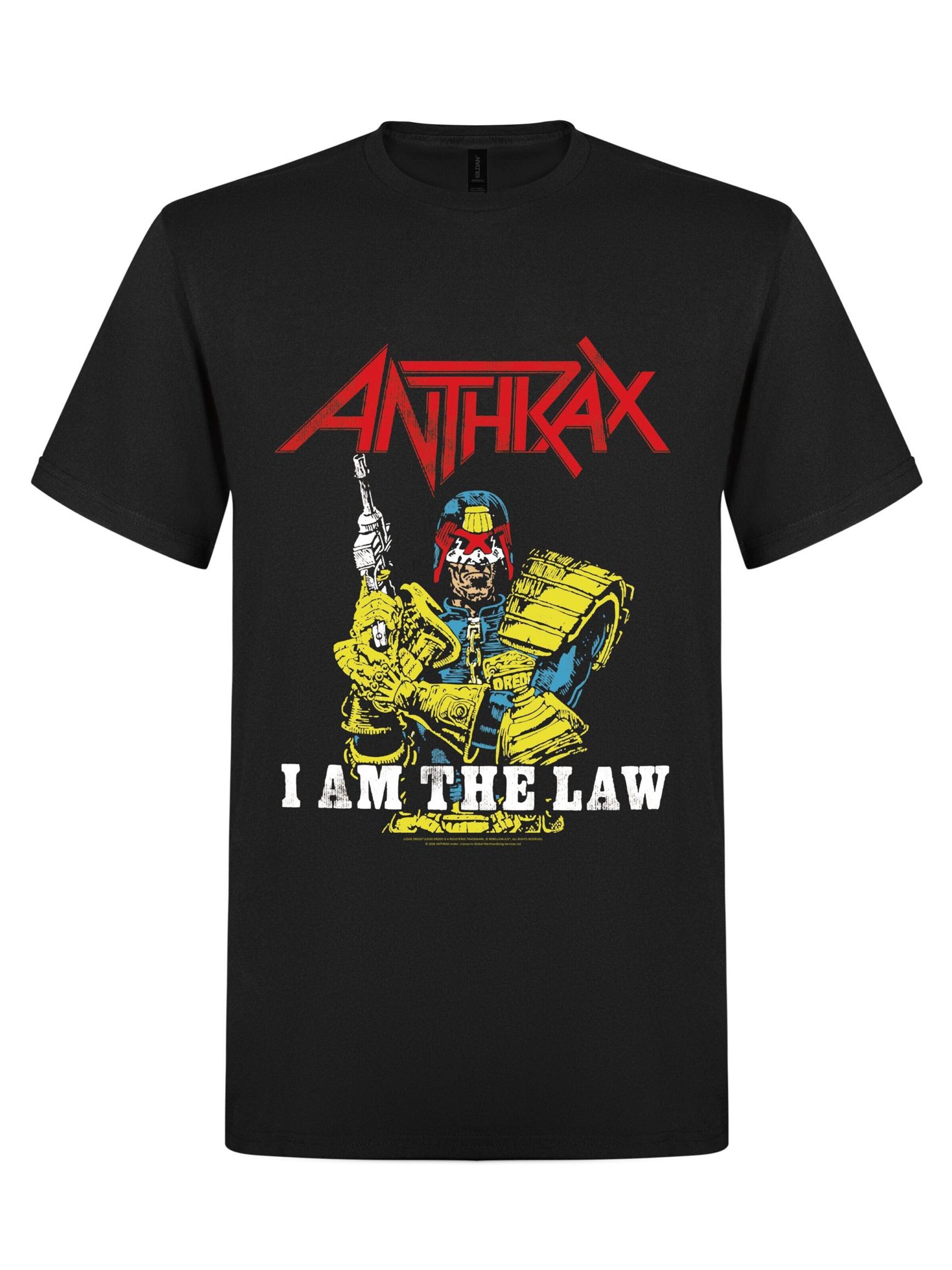 Rockshirts Shirt 'Anthrax I am The Law T-Shirt' in Black: front