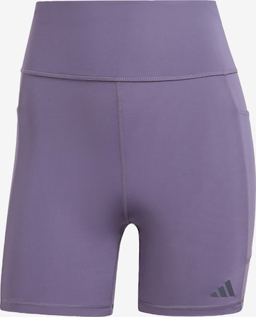 ADIDAS PERFORMANCE Skinny Urheiluhousut 'Own the Run' värissä lila: etupuoli
