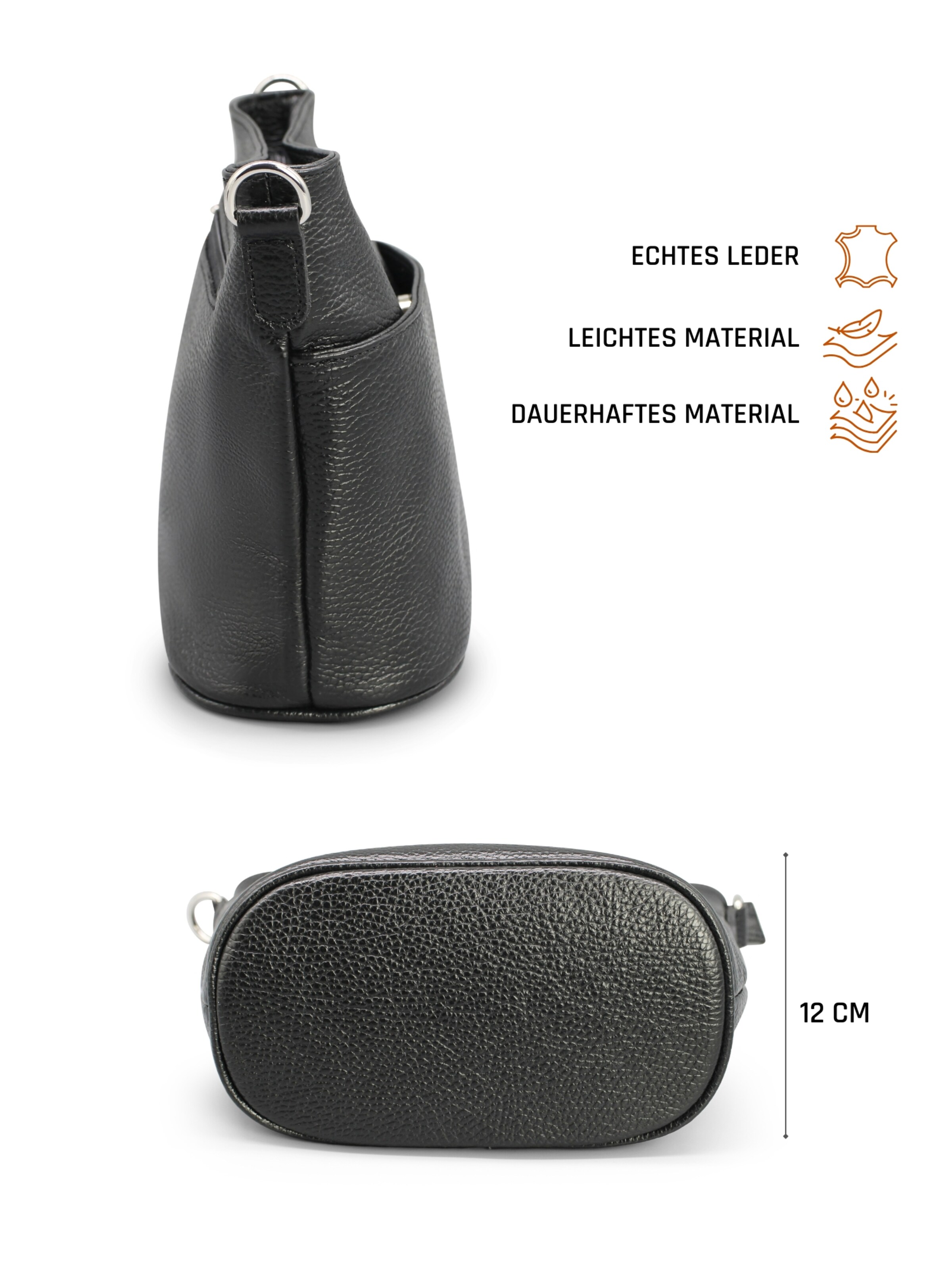 Adel Bags Skuldertaske 'Lina' i sort