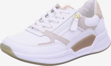 Baskets basses 'Sneaker Low Damen 66.958 52 Echtleder in weiß' Gabor Comfort en blanc : devant