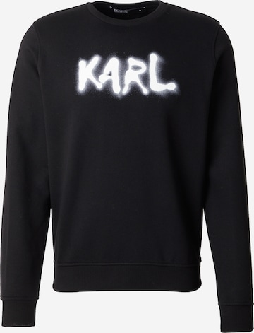 Karl LagerfeldSweater majica - crna boja: prednji dio