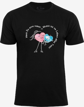 Cotton Prime Shirt 'Super Mutti' in Zwart: voorkant