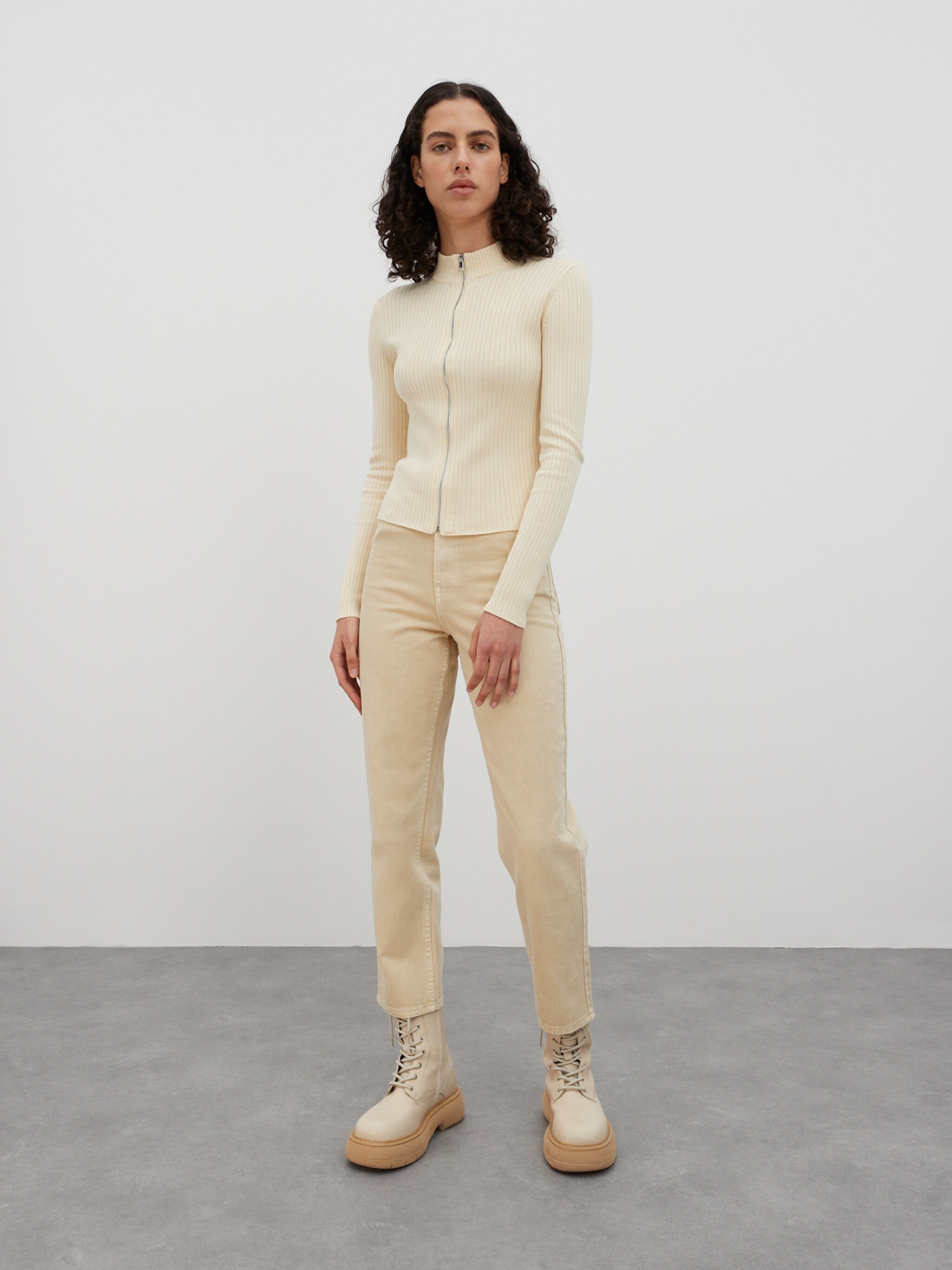 EDITED Producten Gebreid vest 'Erin' Beige