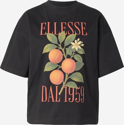 XS dydžio Marškinėliai '1959' iš ELLESSE, spalva – kivių spalva / mandarinų spalva / rūdžių raudona / juoda, Prekių apžvalga
