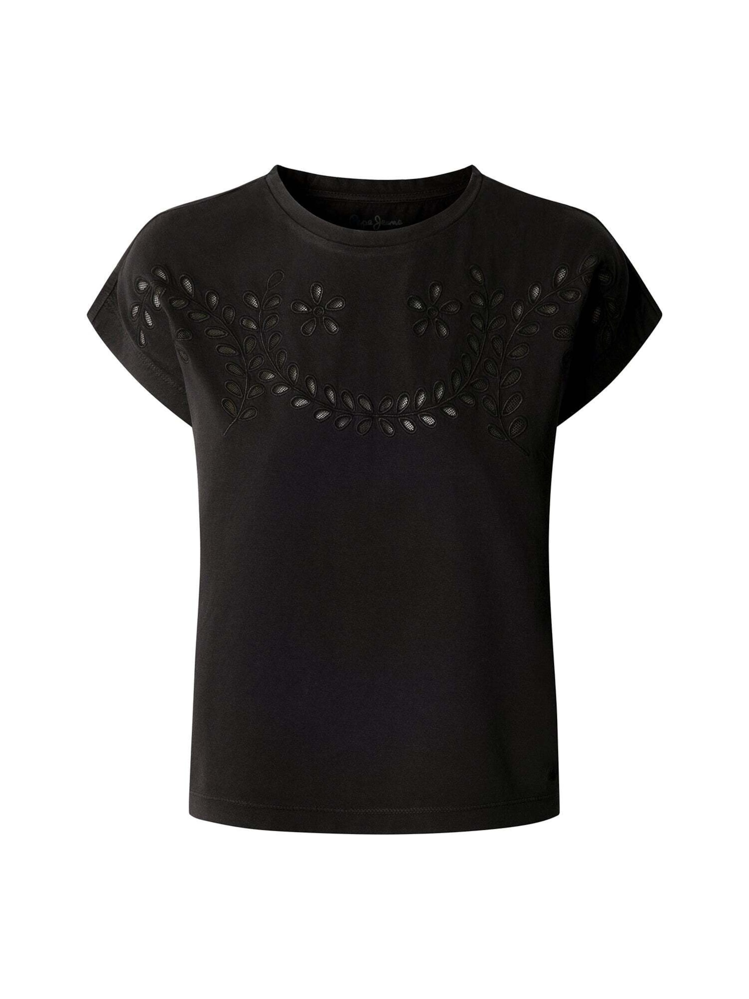 Pepe Jeans T-Shirt 'Mina' in Schwarz: Vorderseite