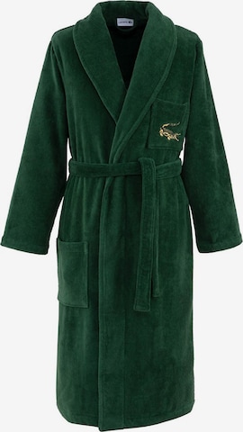 LACOSTE Bademantel lang 'LRENE' in Grün: Vorderseite