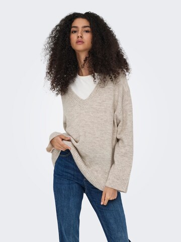 Pull-over 'MARINA' JDY en beige : devant