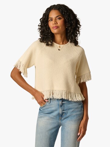Adrianna Papell Pullover 'Fringe Raglan' in Gelb: Vorderseite