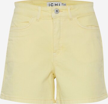 ICHI Jeans 'Enny' in Geel: voorkant