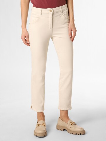 TONI Slimfit Jeans in Beige: Vorderseite