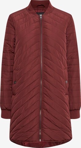 Oxmo Between-Seasons Coat 'MADALYN' in Brown: front