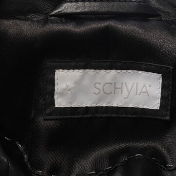 Schyia Lederjacke / Ledermantel S in Schwarz