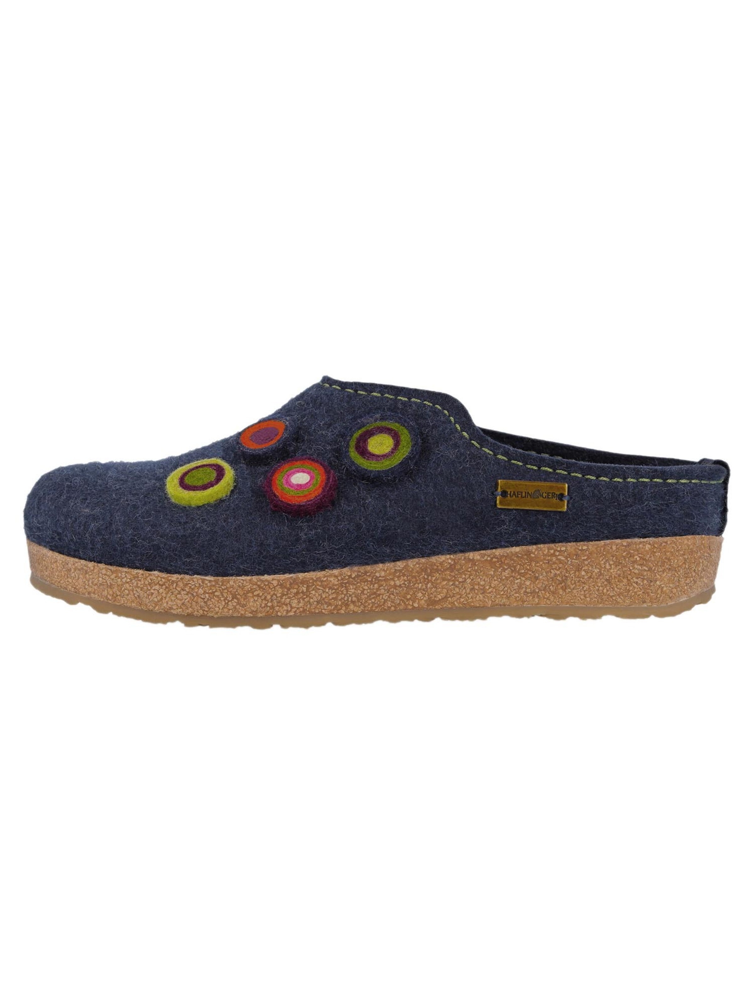 HAFLINGER Clogs 'Grizzly Kanon'‌‌‌‌‌ in Blau: Vorderseite