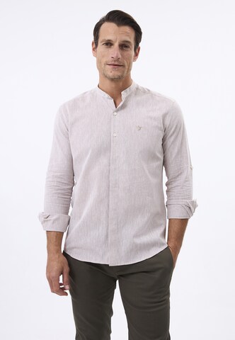 Felix Hardy Regular fit Πουκάμισο σε μπεζ: μπροστά