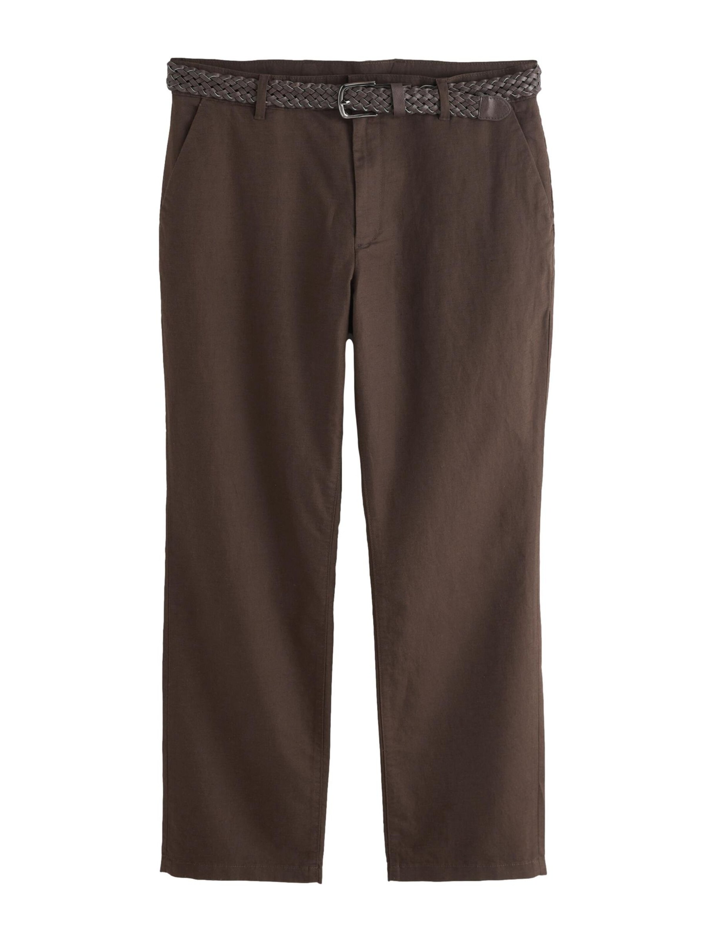 Next Chino trousers in Brown: front