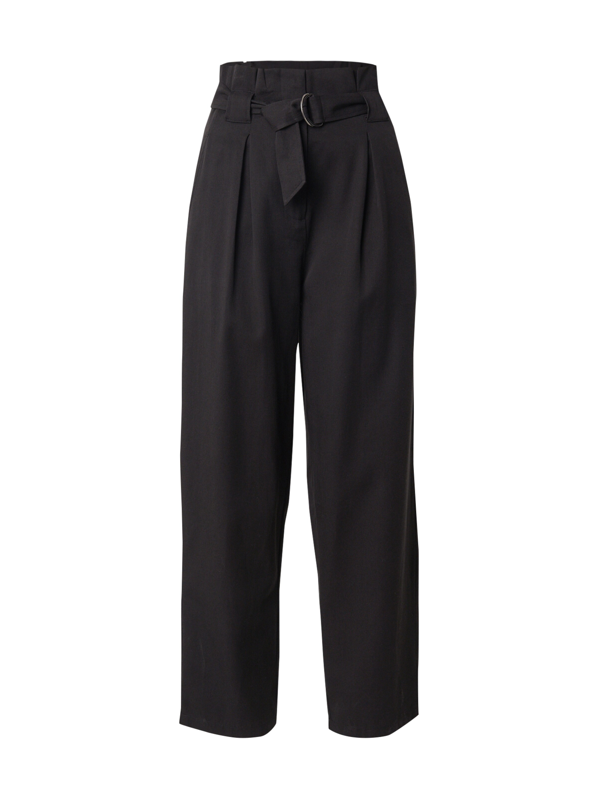 SCOTCH & SODA Tapered Bukser med lægfolder 'Daisy' i sort: forside