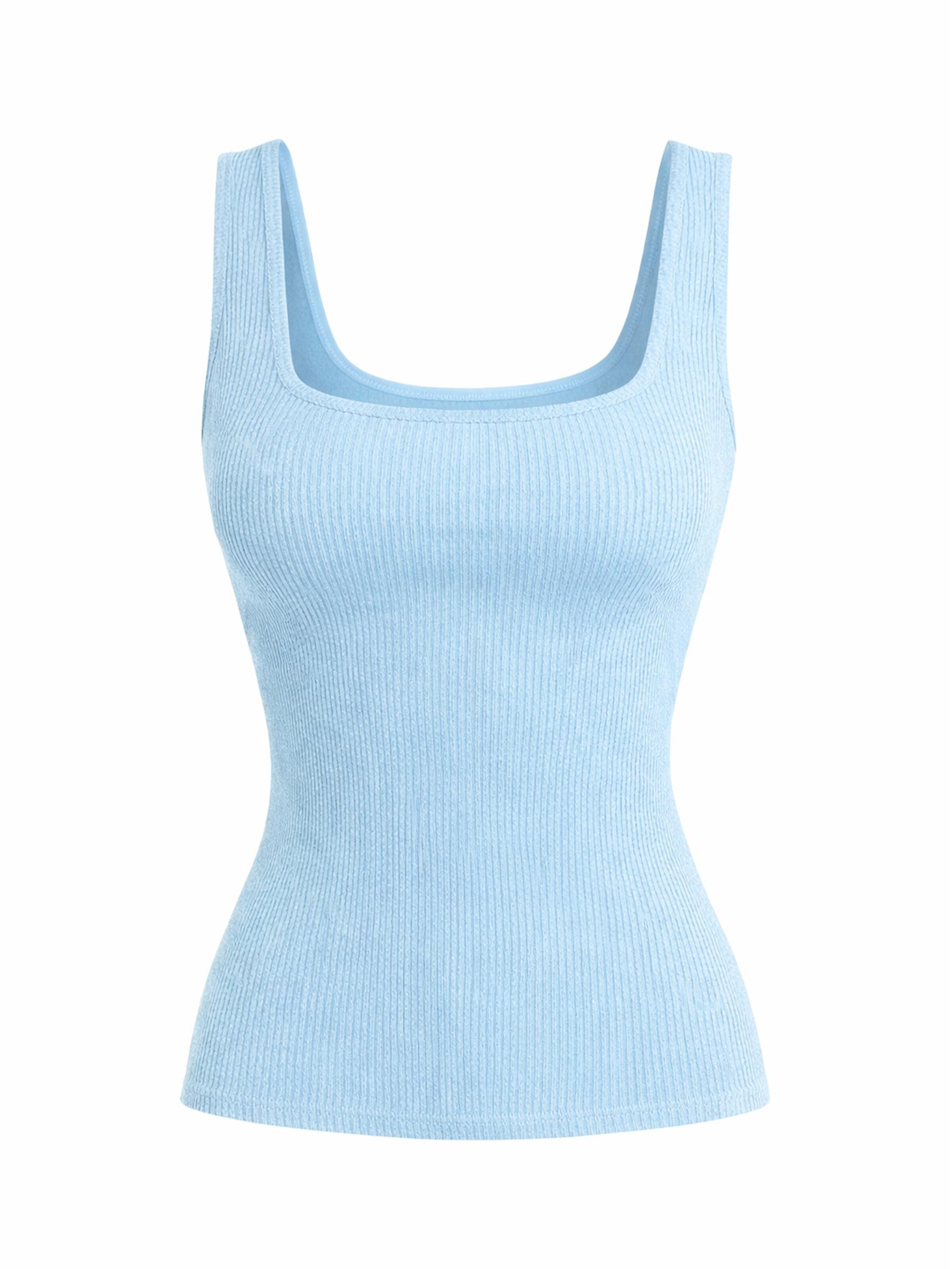 PANTHEROAR Top 'Caro Neck Sleeveless Top'‌ in Blau: Vorderseite