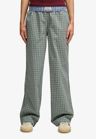 Superdry & Co Wide Leg Hose in Grün: Vorderseite