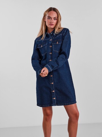 PIECES Shirt dress 'Perry' in Blue: front