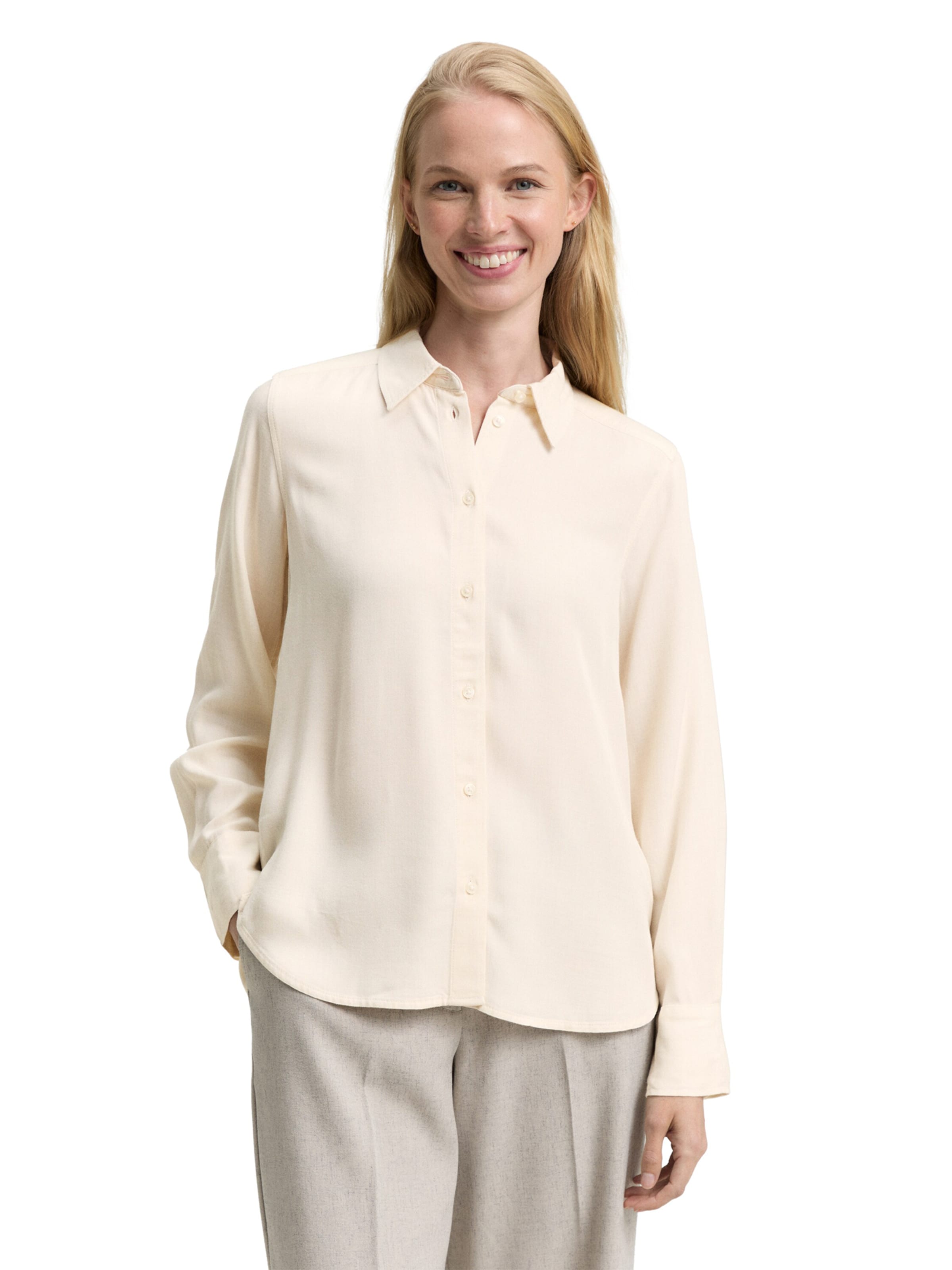 TOM TAILOR Μπλούζα σε λευκό: μπροστά