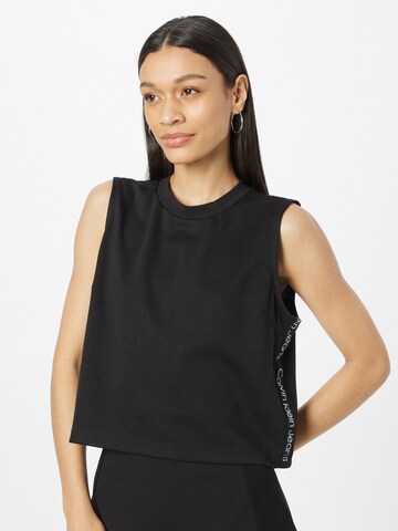 Calvin Klein Jeans - Top en negro: frente