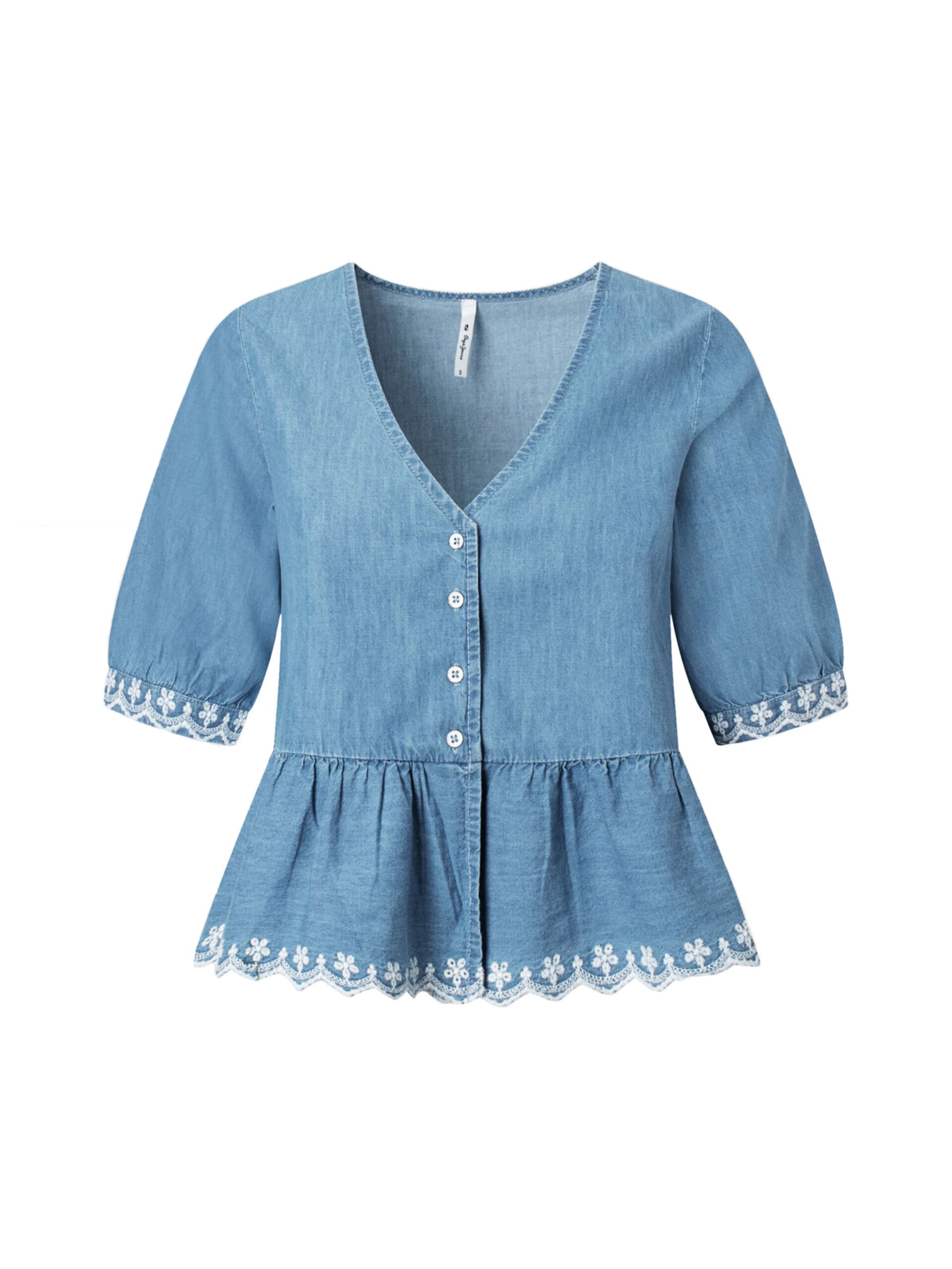 Chemisier 'Berta' Pepe Jeans en bleu : devant