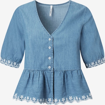 Bluză 'Berta' de la Pepe Jeans pe albastru: față